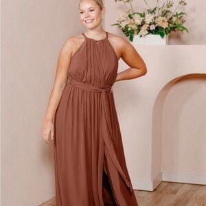 Eliza Chiffon Faux Wrap Dress